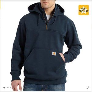 CARHARTT Men's Rain Defender LF Heavyweight Quarter-Zip Hoodie Size 2XL Tall